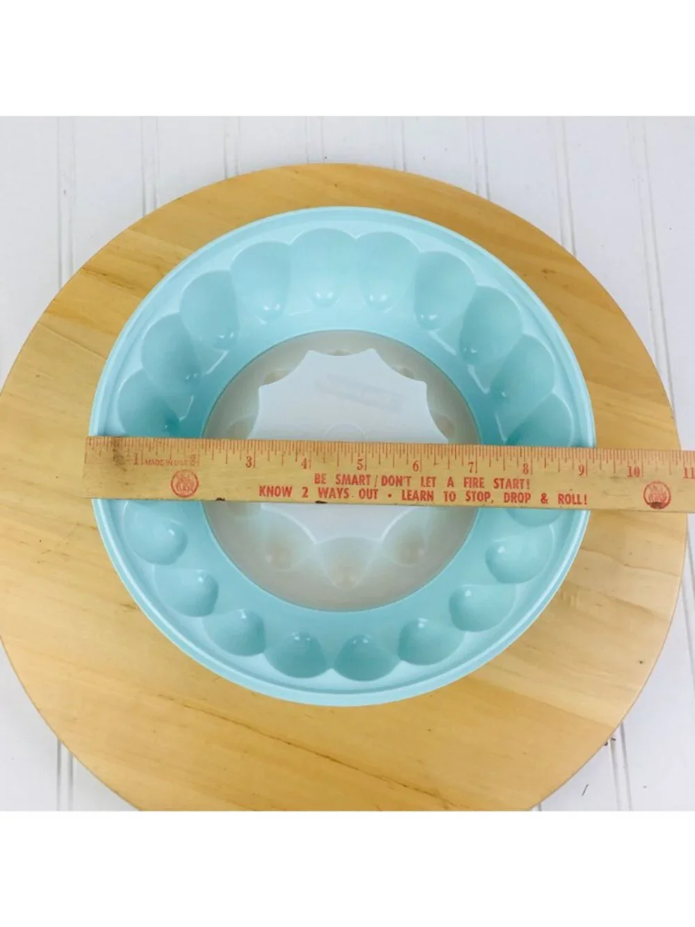 Tupperware Blue Green Jello Salad Mold Ice Ring 3 Piece #1202-5 USA
